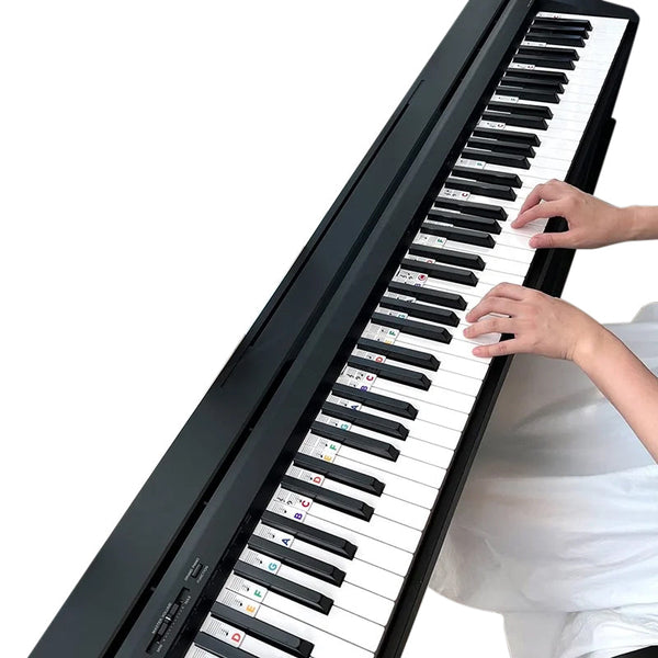 Guide Notes Piano Silicone Débutant - 88 Touches Arc-en-Ciel Réutilisable Sans Colle