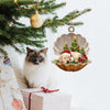 Pendentif De Coquillage NOËL Où Il y a Un Chien Mignon Qui Dort Dedans