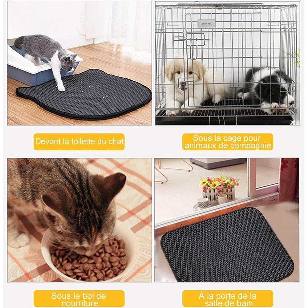 Tapis de Litière Antidérapant pour Chats - ciaovie