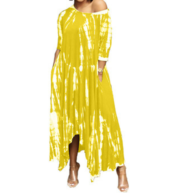 Robe Irrégulière à Imprimé Tie-dye