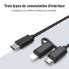 3-en-1 Chargeur Voiture Avec Câble Rétractable - ciaovie