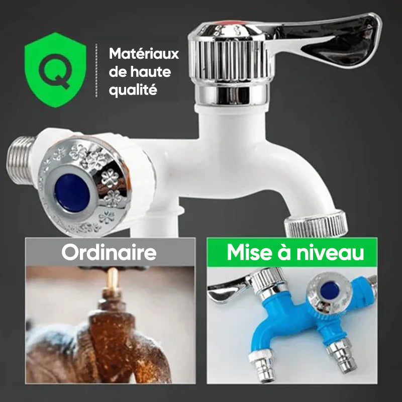 Robinet à double sortie