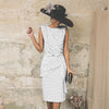 Robe Sexy Moulante à Pois sans Manches - ciaovie