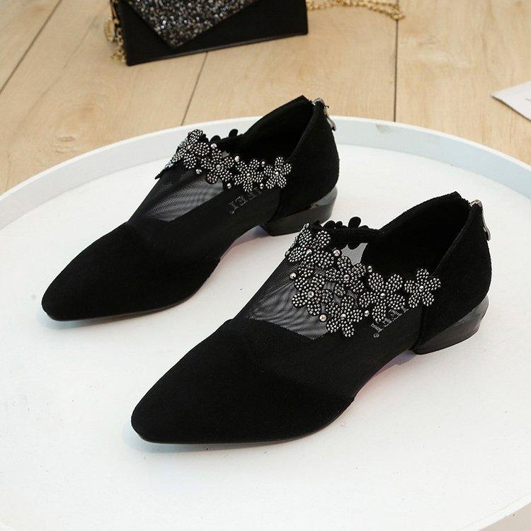 Sandales à Talons Bas en Maille pour Femmes