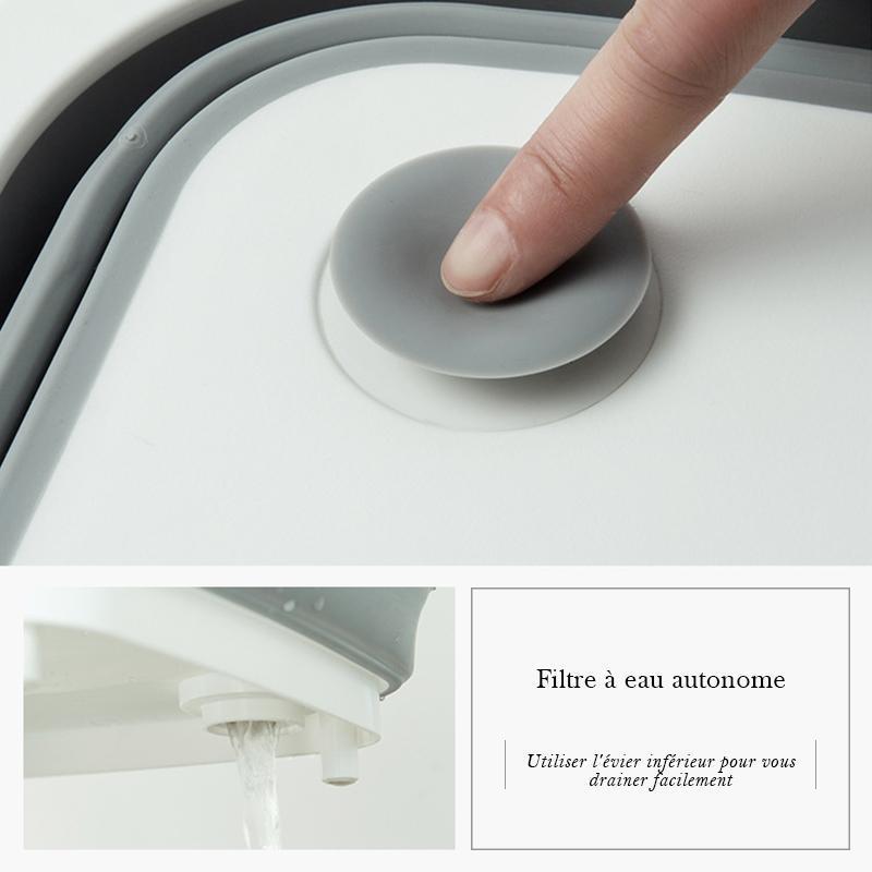 Ciaovie™ Planche à Découper Pliante Avec Bac à Vaisselle - ciaovie