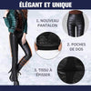 Pantalon femme taille haute en duvet - ciaovie