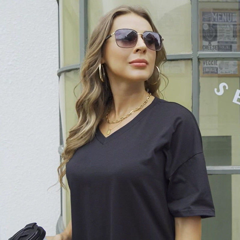T-shirt à Col en V pour Femmes