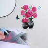 Vase à Fleurs en 3D Sticker Mural Auto-adhésifs