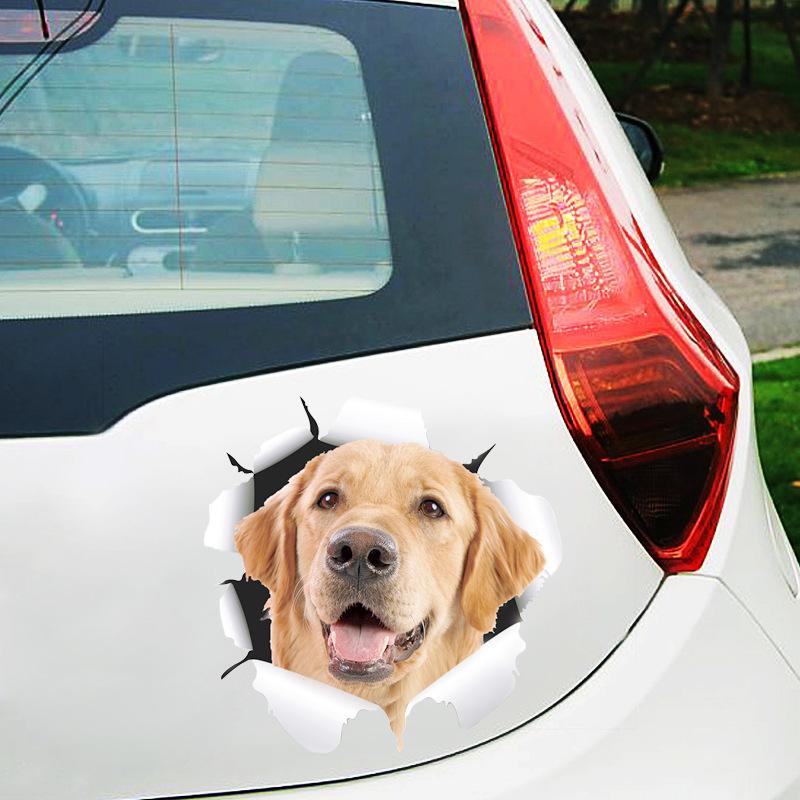 Autocollant de Voiture de Mignon Animal créatif en simulation 3D