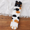 Chaussettes pelucheuses patte de chat