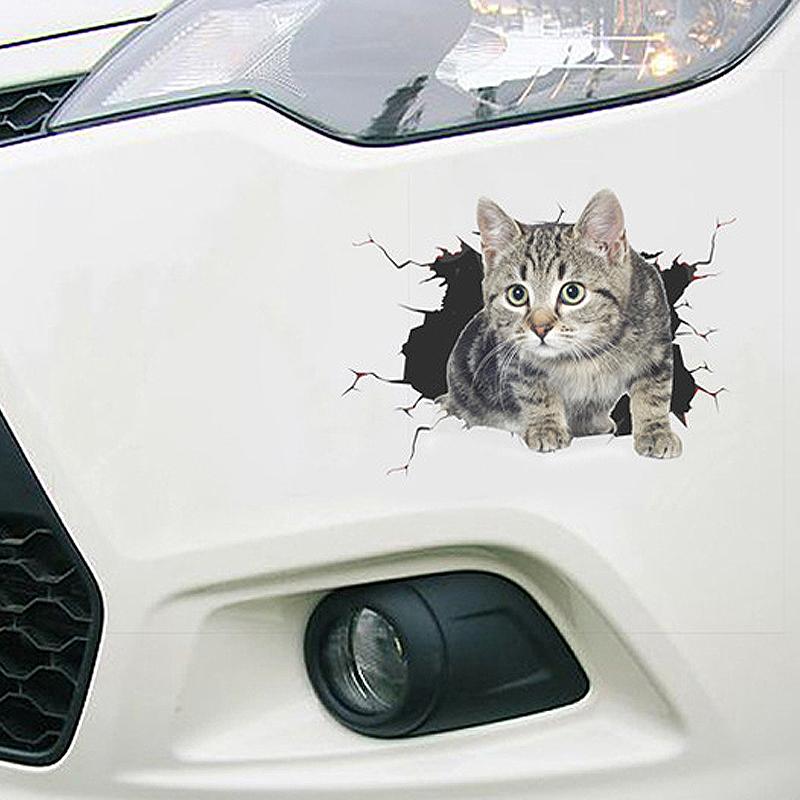 Autocollant de Voiture de Mignon Animal créatif en simulation 3D