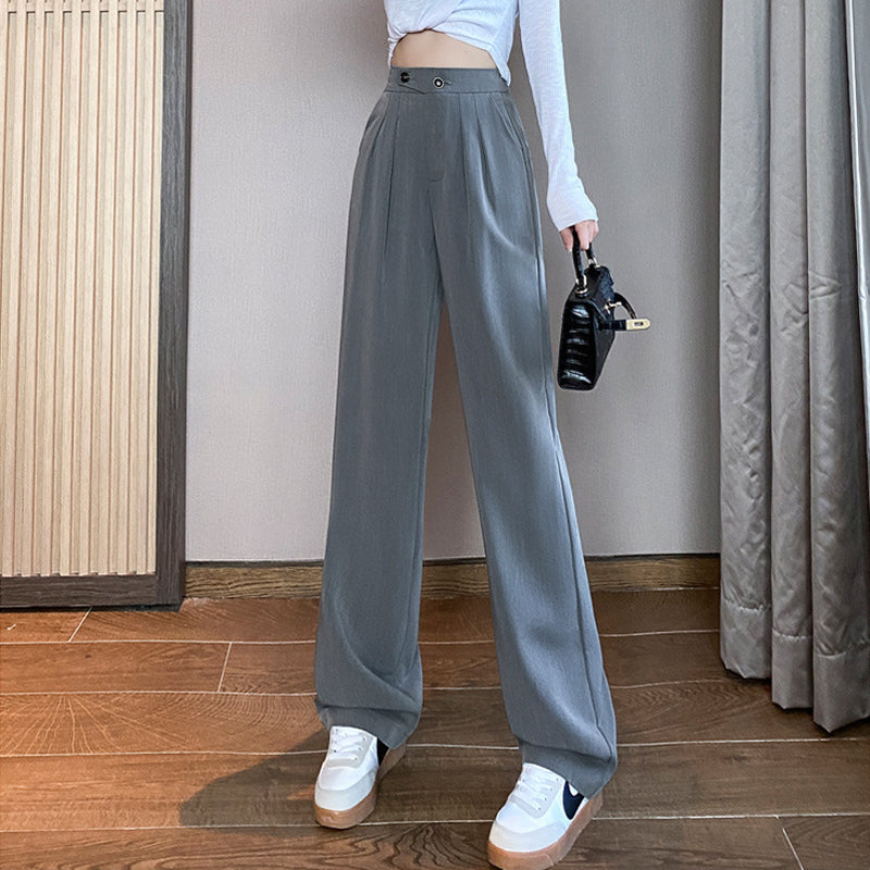 Pantalon Large Taille Haute Femme