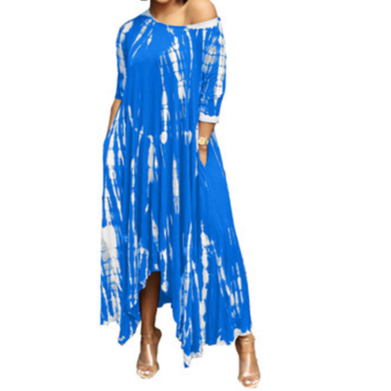 Robe Irrégulière à Imprimé Tie-dye