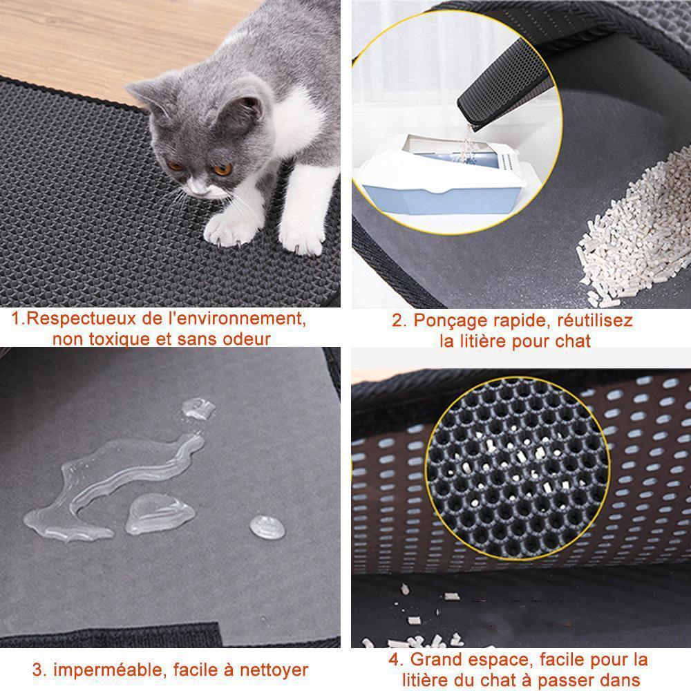 Tapis de Litière Antidérapant pour Chats - ciaovie