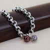 Bracelet Grelot avec Grenat Rouge