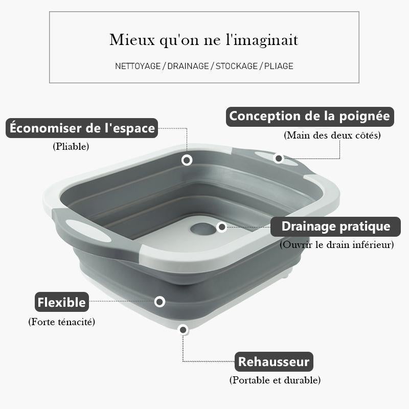 Ciaovie™ Planche à Découper Pliante Avec Bac à Vaisselle - ciaovie