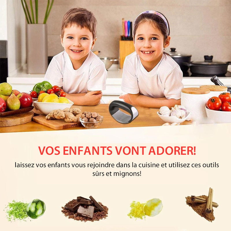 Presse-Ail en Acier Inoxydable de Qualité Supérieure, Outil de Cuisson Pour Presse-Ail