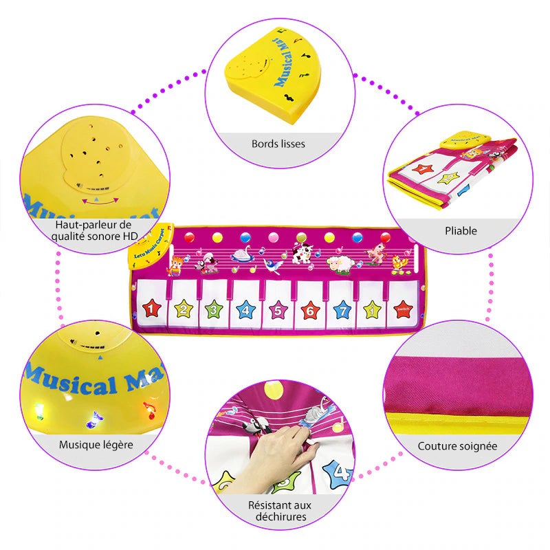 Jouet de Tapis de Musique de Piano pour Enfants - ciaovie