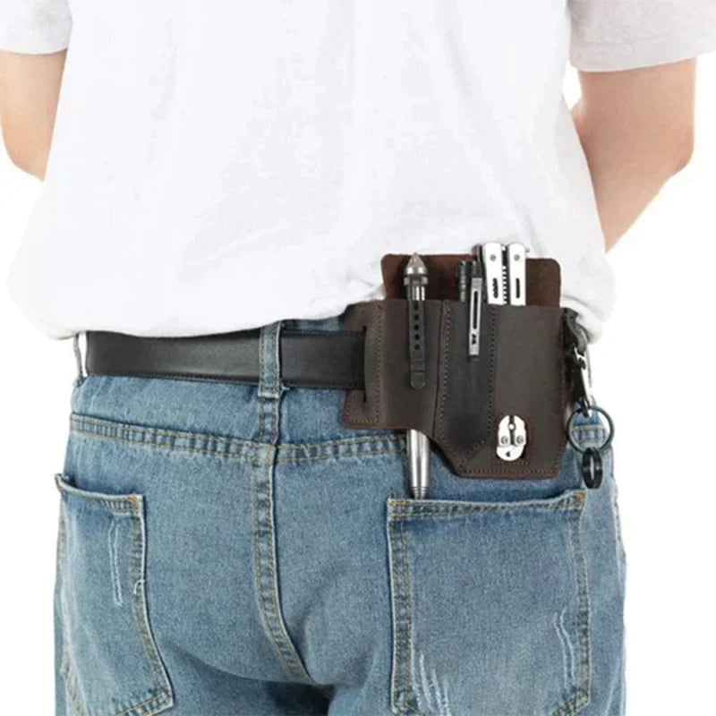 Gaine en Cuir à Boucle de Ceinture Multi-outils EDC