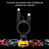 3-en-1 Chargeur Voiture Avec Câble Rétractable - ciaovie