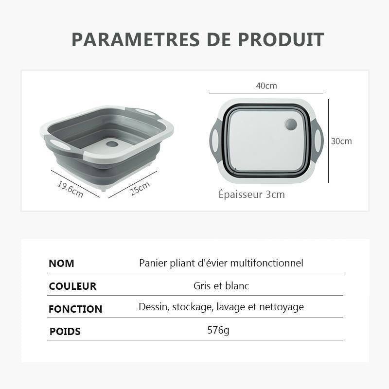 Ciaovie™ Planche à Découper Pliante Avec Bac à Vaisselle - ciaovie
