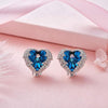 Boucle d'Oreille et Collier en forme de Coeur