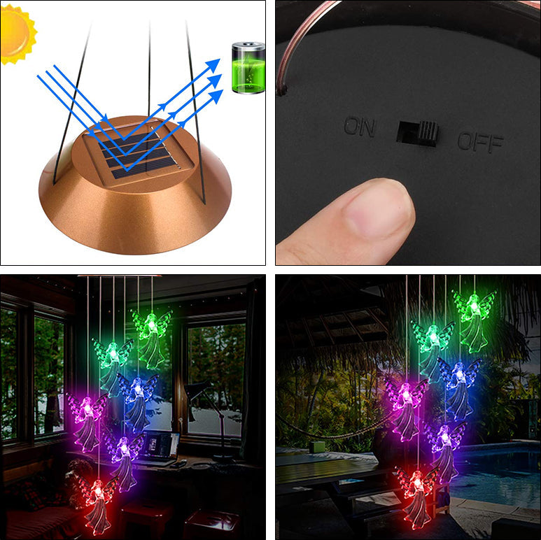Carillon Eolien Solaire Ange Gardien