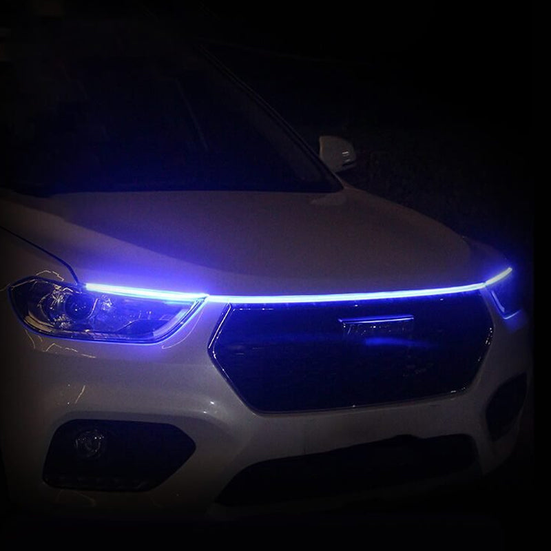 Bande LED dynamique pour capot de voiture