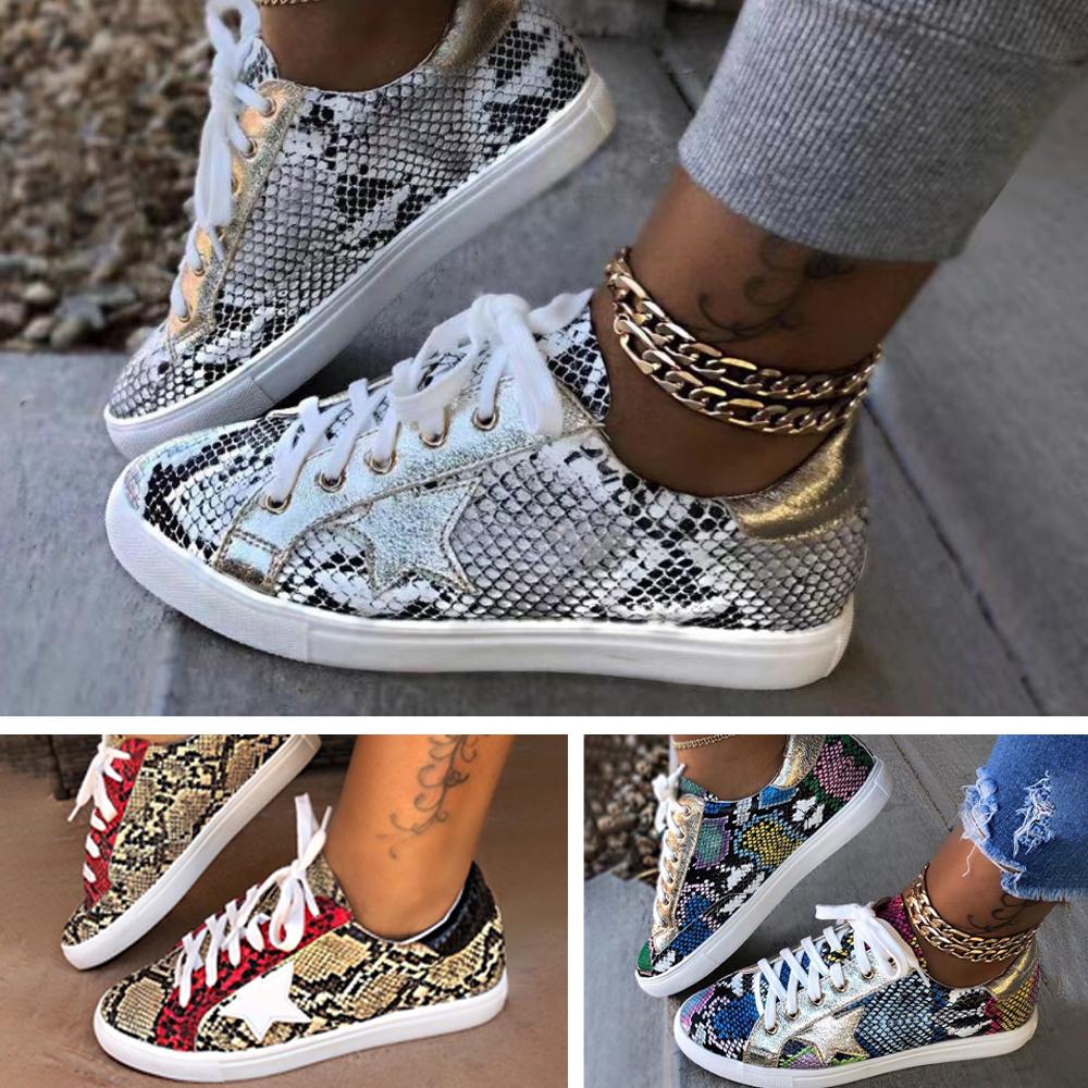 Ciaovie ™ Chaussures de Tennis Imprimé Peau de Serpent - ciaovie