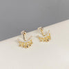 Boucles d'oreilles Ménisque Géométrique en Strass et Perles