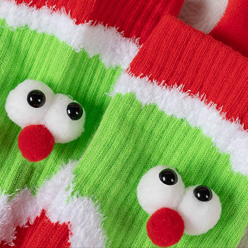 Chaussettes Père Noël tenant la main
