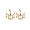 Boucles d'oreilles Ménisque Géométrique en Strass et Perles