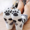 Chaussettes pelucheuses patte de chat