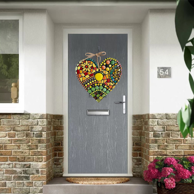 Grande Décoration de Coeur de Mosaïque de Jardin