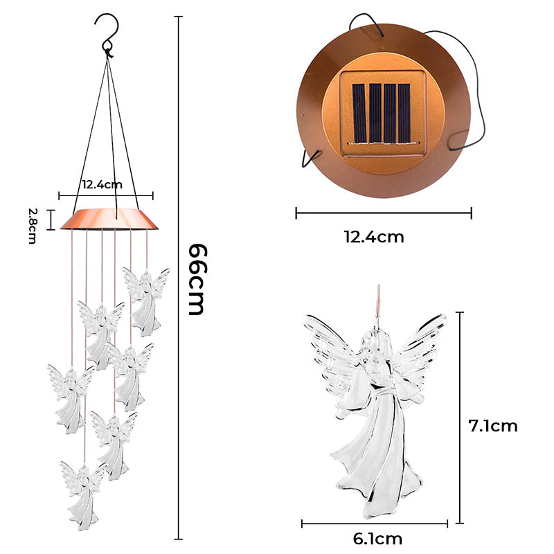 Carillon Eolien Solaire Ange Gardien