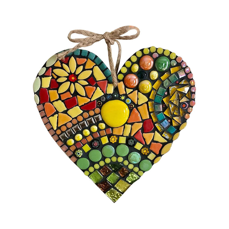 Grande Décoration de Coeur de Mosaïque de Jardin