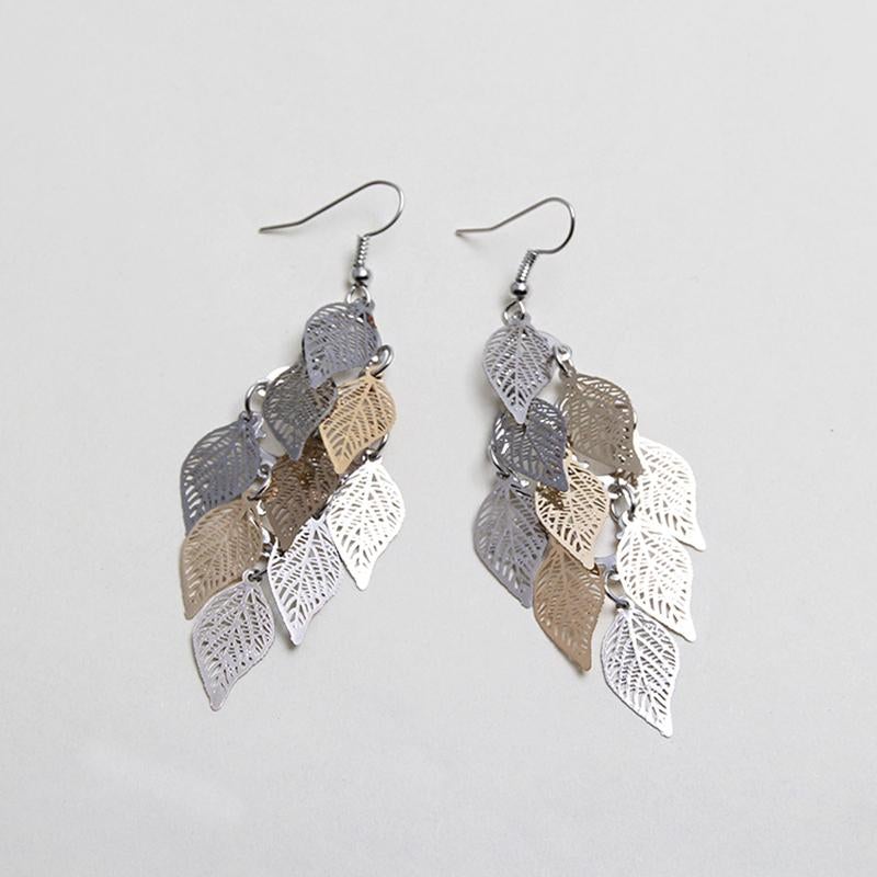 Boucle d'oreille de Feuilles de Toutes Les Couleurs
