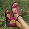 Sandales de Plage Romaines à Talons Compensés