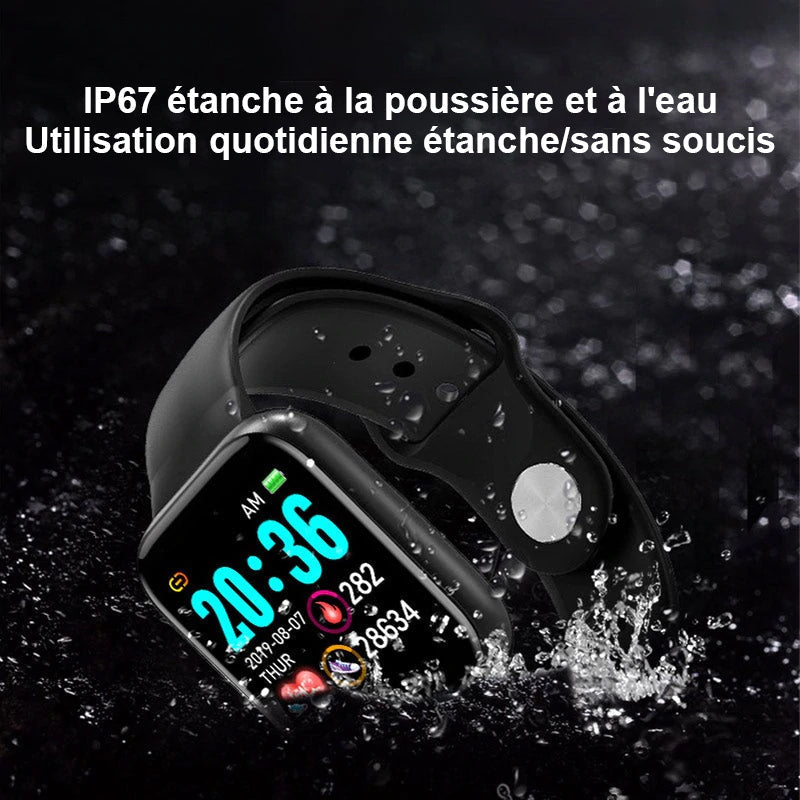 Montre Étanche Intelligent avec Fonction de Détecter la Fréquence Cardiaque