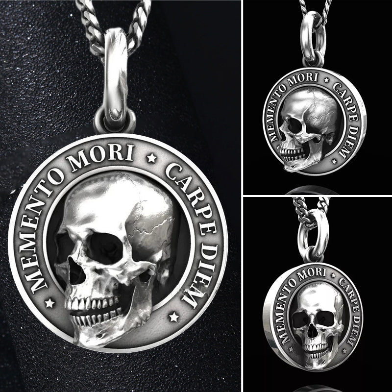 Pendentif tête de mort Memento Mori