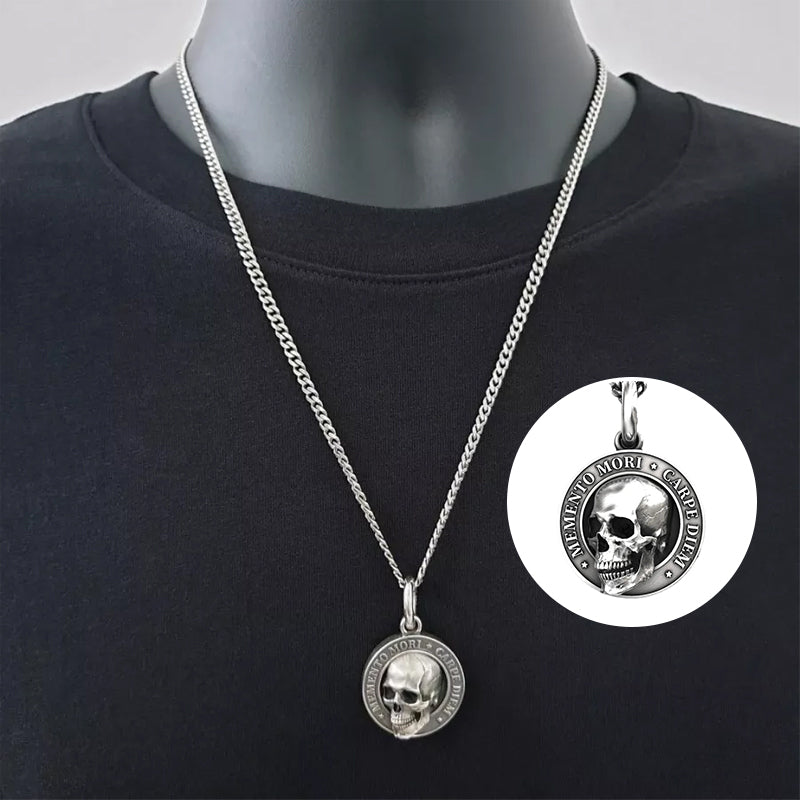 Pendentif tête de mort Memento Mori